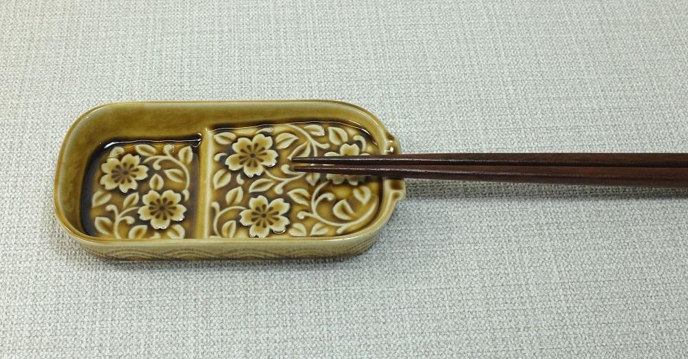 【AB1173】【波佐見焼】減塩皿２枚組更紗模様オリベ 【西海陶器】2　10281