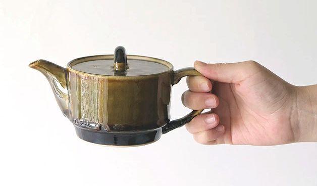 【AB1187】【波佐見焼】300mlSS茶こしポット　クルミ 【西海陶器】1　13833