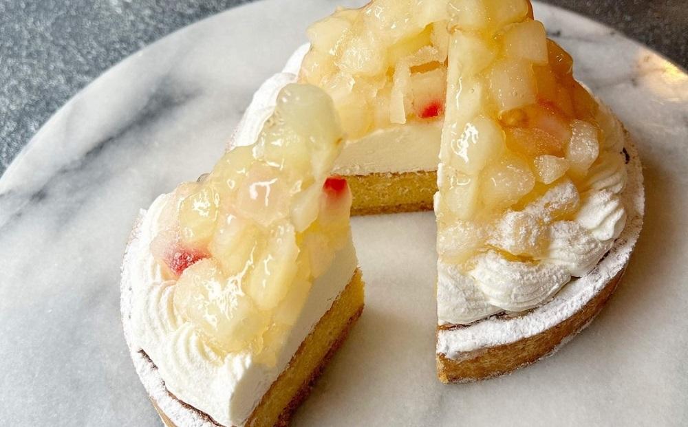 贅沢どっさり！桃のチーズタルト 1ホール（18cm） / 心優 -Cotoyu Sweets-