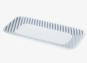 【波佐見焼】２３.５×１２ｃｍ長角皿５枚組 コパン グレー  ５  ３３１６７