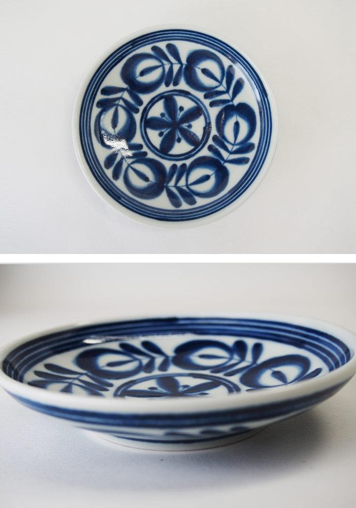 【AB250】【波佐見焼】φ１０cm小皿５枚組 モダンブルーS【西海陶器】 ５ 73510