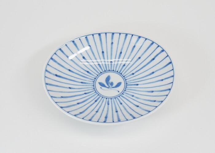 【AB344】【波佐見焼】１５.５×１３ｃｍ楕円鉢 十草蘭 【西海陶器】 ５ 71009