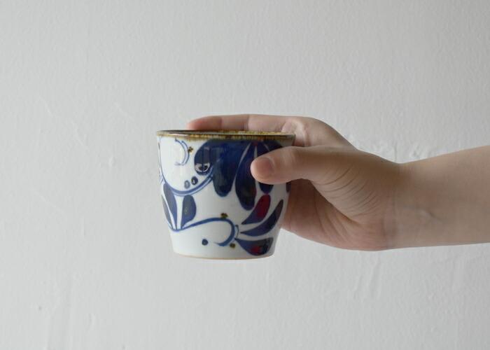 【AB379】【波佐見焼】満水２２５mlカップ karakusa　【西海陶器】 １ 14500