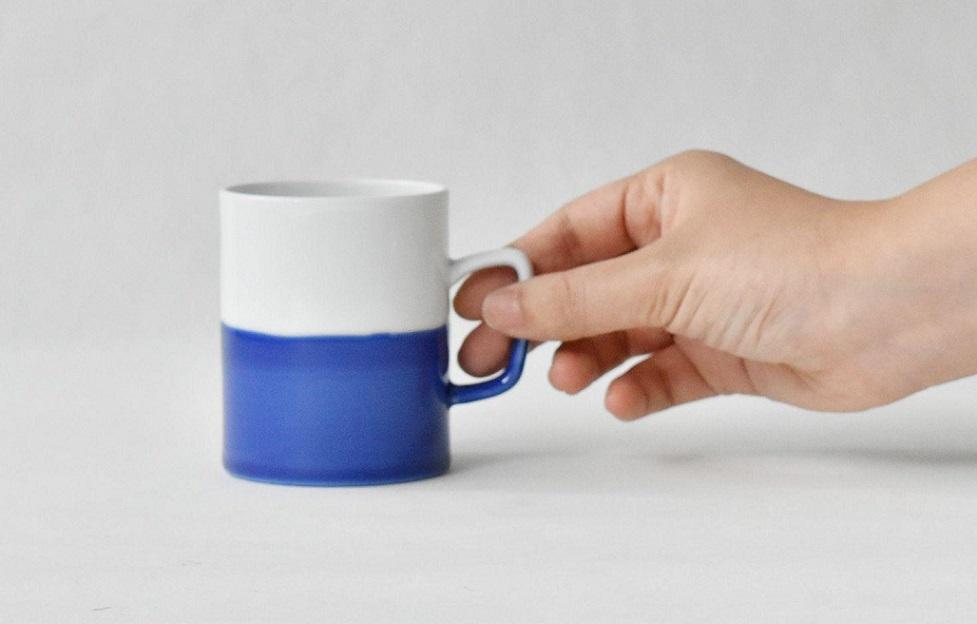 【AB520】【波佐見焼】220mlマグカップ dip(F)青 【西海陶器】 1_43517