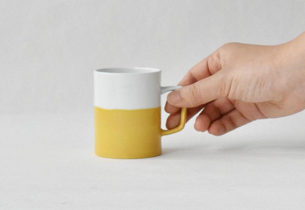 【AB527】【波佐見焼】160mlマグカップ dip(S)黄 【西海陶器】 1_45738
