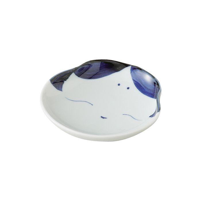 【波佐見焼】１０×９.５ｃｍ 小皿５枚組 おかめ【西海陶器】５ ６３９５６