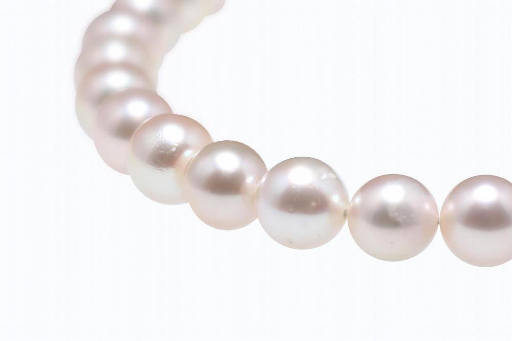 【AB934】あこや真珠（７～７.５ｍｍ珠）念珠/房：正絹