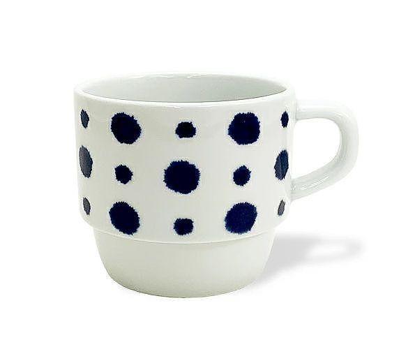 【AB1132】【波佐見焼】満水275ml重なり抜群マグ５個組 水玉 【西海陶器】 5 32543