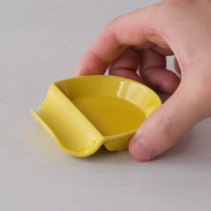 【AB1177】【波佐見焼】スマート小皿５枚組 　黄 【西海陶器】5　20473