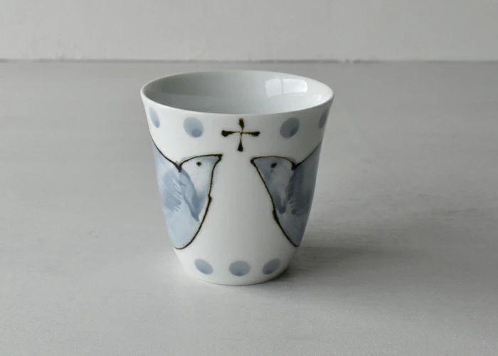 【波佐見焼】容量２７５ｍｌの手描きマグカップ　エル　ＧＲ　【西海陶器】　１　２０４５６