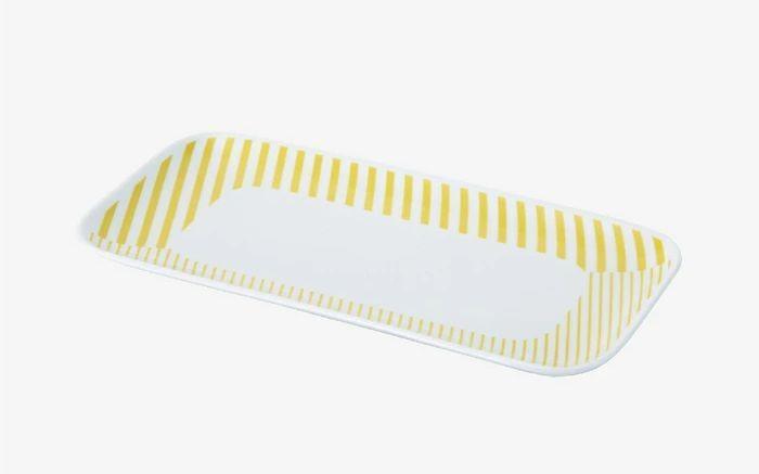 【波佐見焼】２３.５×１２ｃｍ長角皿５枚組 コパン イエロー 【西海陶器】 ５  ３３１６６