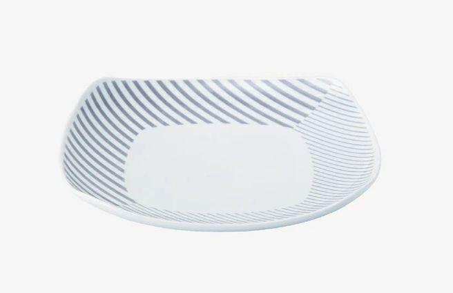 【波佐見焼】２１.５×２１.５ｃｍ盛り皿５枚組 コパン グレー 【西海陶器】 ５  ３３１６９