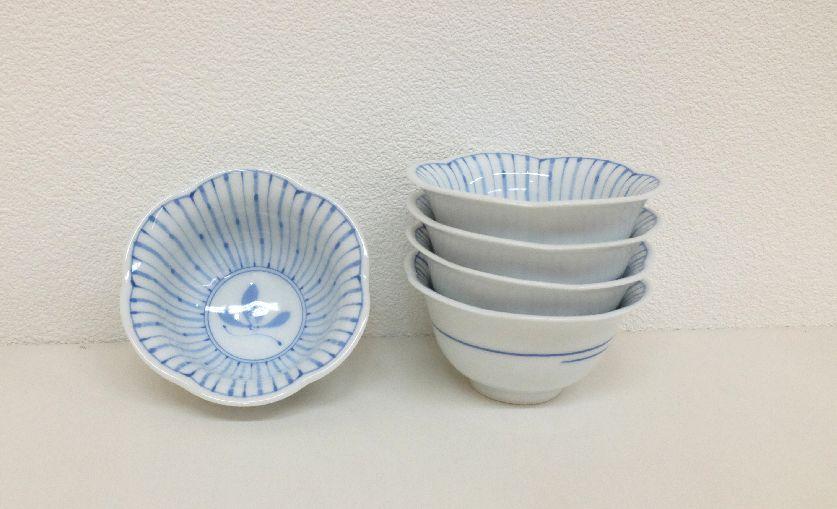 【AB375】【波佐見焼】φ９cmの小さめ小鉢５個組　十草蘭 【西海陶器】 ５ 49400