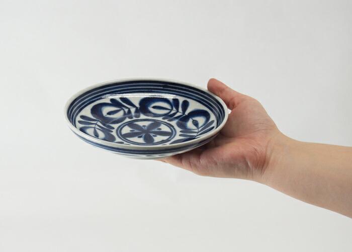 【AB395】【波佐見焼】φ１４.５cm取り皿５枚組 モダンブルー 【西海陶器】１ 50942