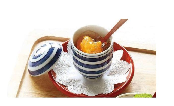 【波佐見焼】容量１２５ml小さめの蒸し茶碗 　駒筋５個組 【西海陶器】 ５ ２１３２８