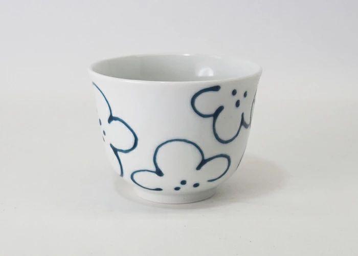 【波佐見焼】容量１５０mlの来客湯呑み５個組 花紋 【西海陶器】５ 73595