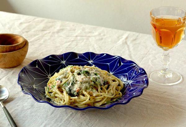 【波佐見焼】φ２５.５cmの盛皿　琉璃・麻の葉 【西海陶器】1　１９９１０