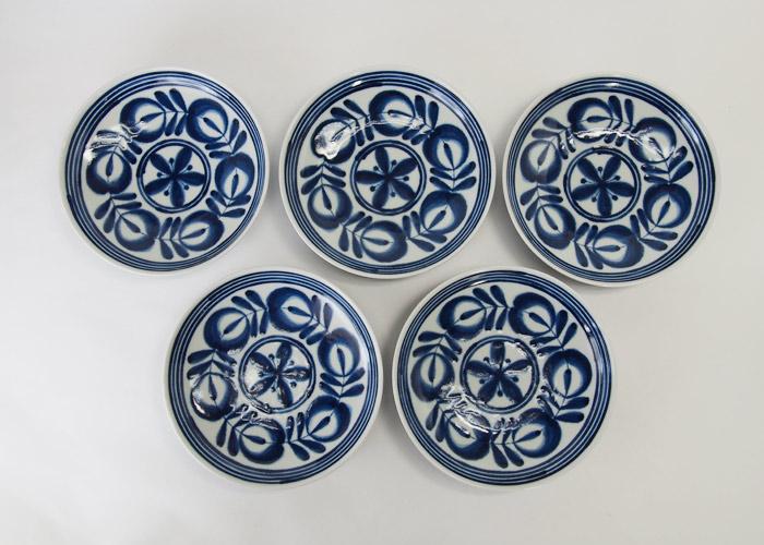 【AB395】【波佐見焼】φ１４.５cm取り皿５枚組 モダンブルー 【西海陶器】１ 50942