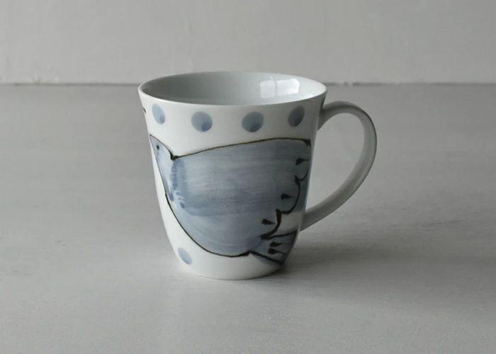 【波佐見焼】容量２７５ｍｌの手描きマグカップ　エル　ＧＲ　【西海陶器】　１　２０４５６