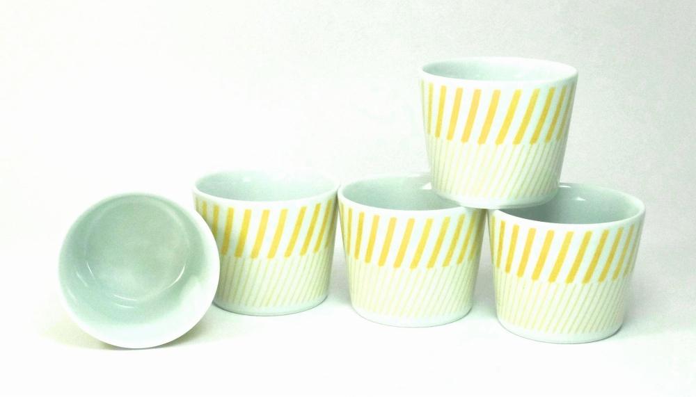 【波佐見焼】プチカップ5個組 コパン イエロー 【西海陶器】 ５  ３３１５８