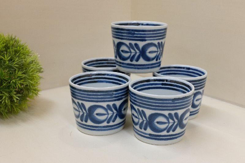 【AB247】【波佐見焼】カップ・そばちょこ５個組モダンブルー【西海陶器】 ５ 12759