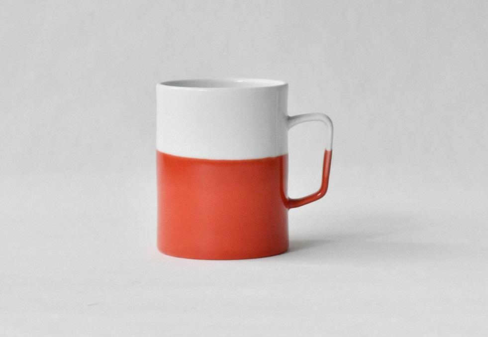 【AB521】【波佐見焼】220mlマグカップ dip(F)赤 【西海陶器】1_ 43518