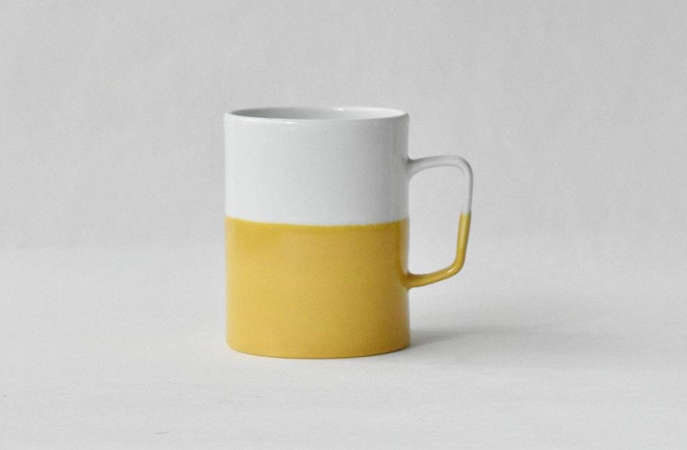【AB522】【波佐見焼】220mlマグカップ dip(F)黄 【西海陶器】 1_ 43519