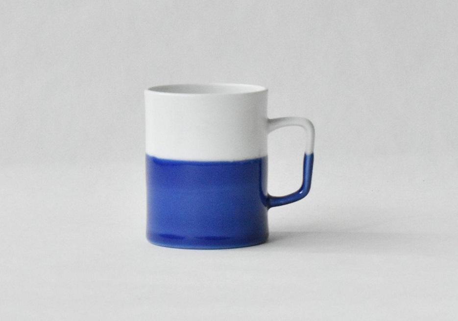 【AB528】【波佐見焼】160mlマグカップ dip(S)青【西海陶器】1_45739