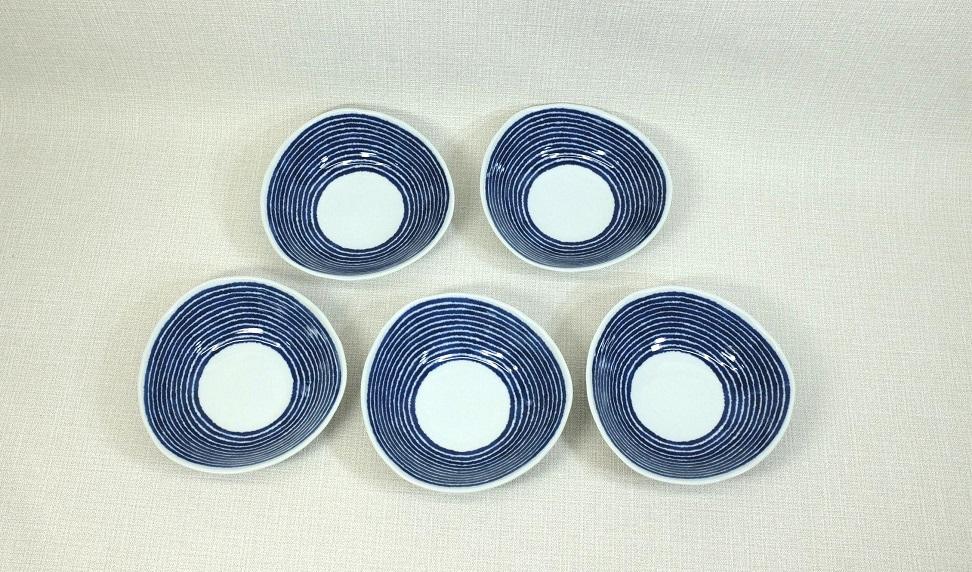 【AB538】【波佐見焼】φ15.5cmの小鉢 藍染駒筋　【西海陶器】5_ 32551