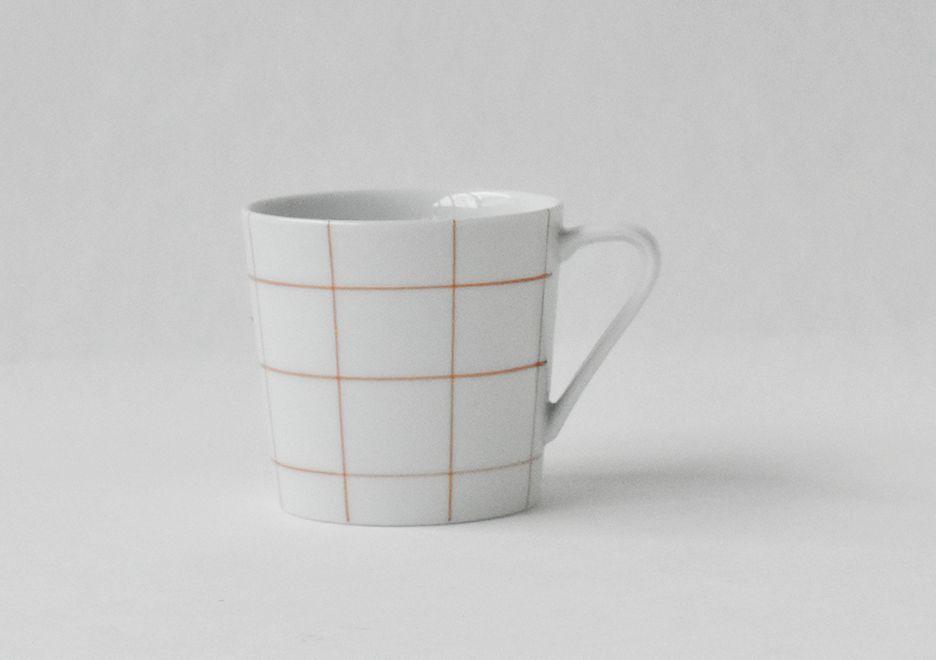 【AB568】【波佐見焼】es mug　チェック RD 【西海陶器】1　19582