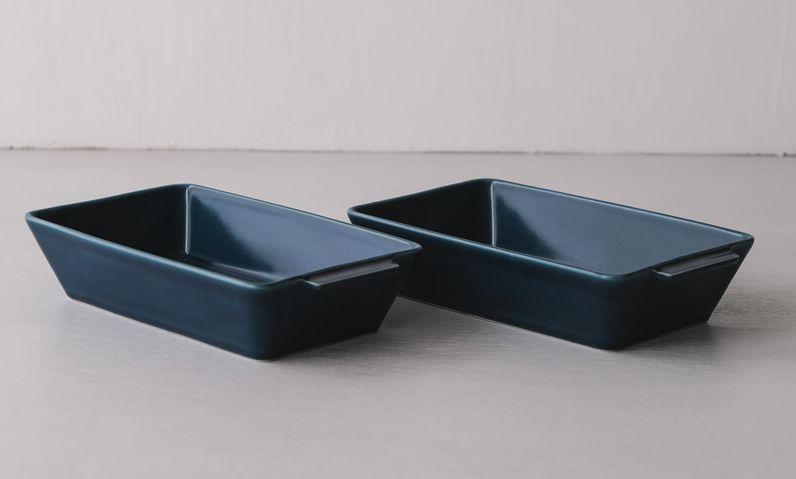 【波佐見焼】２３.５×１２.５×５cmオーブン耐熱鉢２個組　B・L【西海陶器】 ２ 17453