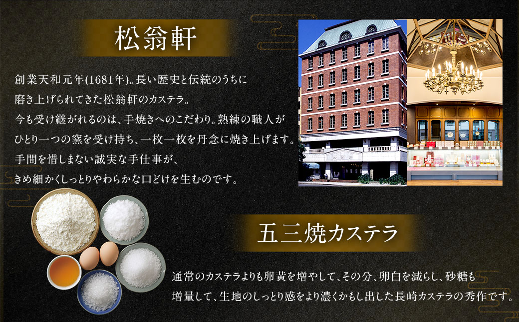 五三焼カステラ 計1本（化粧箱入）