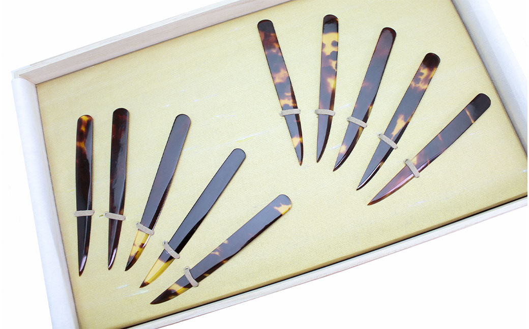 本べっ甲 お菓子切り 10本揃い