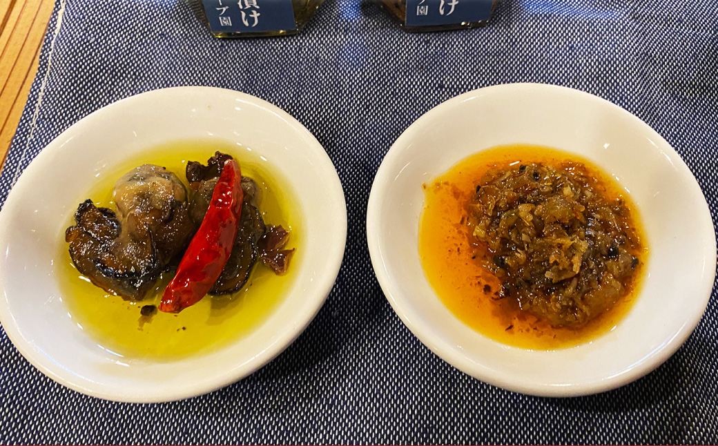 カキとエビのオリーブ漬け セット