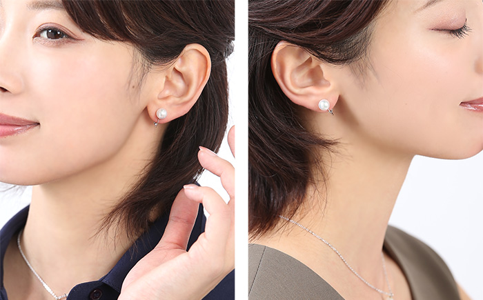 あこや真珠 7.5-8.0mm イヤリング シルバー925 パール