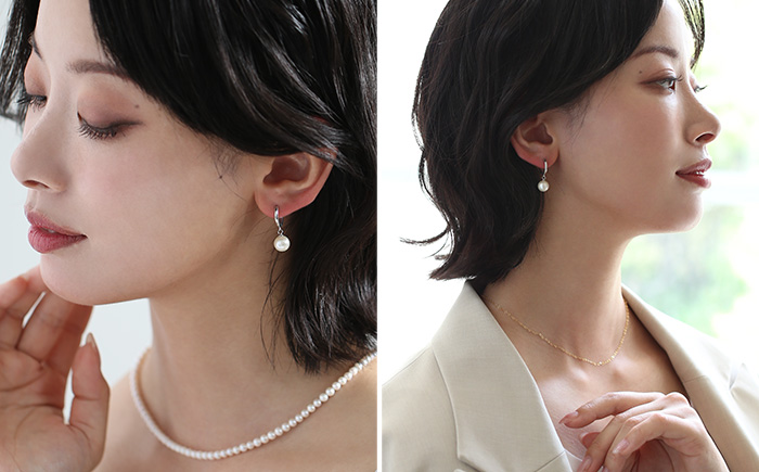 あこや真珠 ピアス 7.5-8.0mm SV