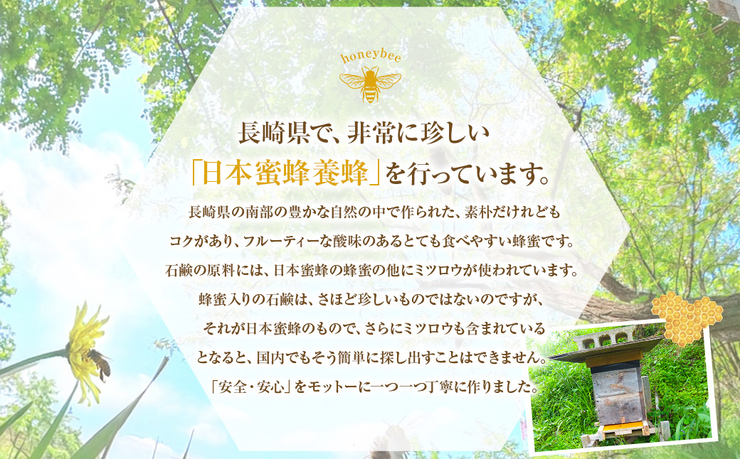 日本蜜蜂百花蜜 はちみつ・ 石けん (100g×1個) セット