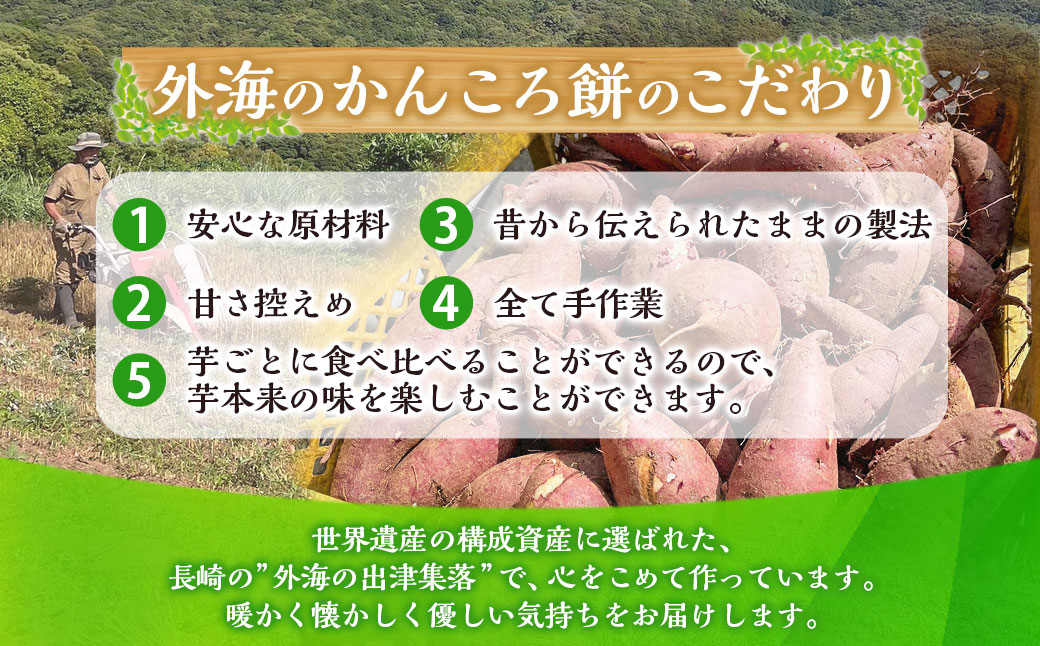 【全12回定期便】外海のかんころ餅 (4種類) 食べ比べ 12本