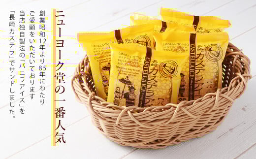 【全6回定期便】長崎カステラアイス (バニラ)