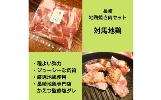 長崎県産 対馬地鶏 焼肉 セット (自家製タレ付)  計約500g