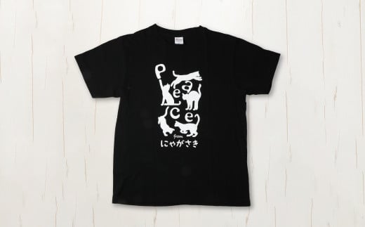 PEACEなねこTシャツ黒白各1枚PEACEなねこクリアホルダー黒