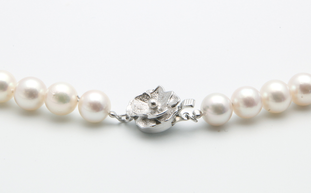 あこや真珠 (7.5－8mm珠) トップ付きネックレス & イヤリングセット