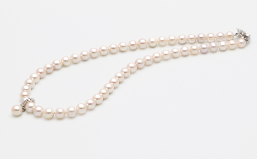 あこや真珠 (7.5－8mm珠) トップ付きネックレス トップ取り外し可