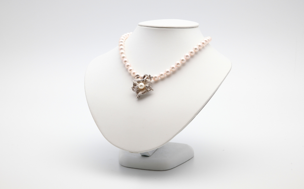 あこや真珠 (8－8.5mm珠) トップ付きネックレス & ピアスセット