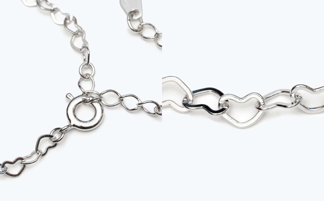 あこや真珠 (7-7.5mm) シルバー ブレスレット ハートチェーン