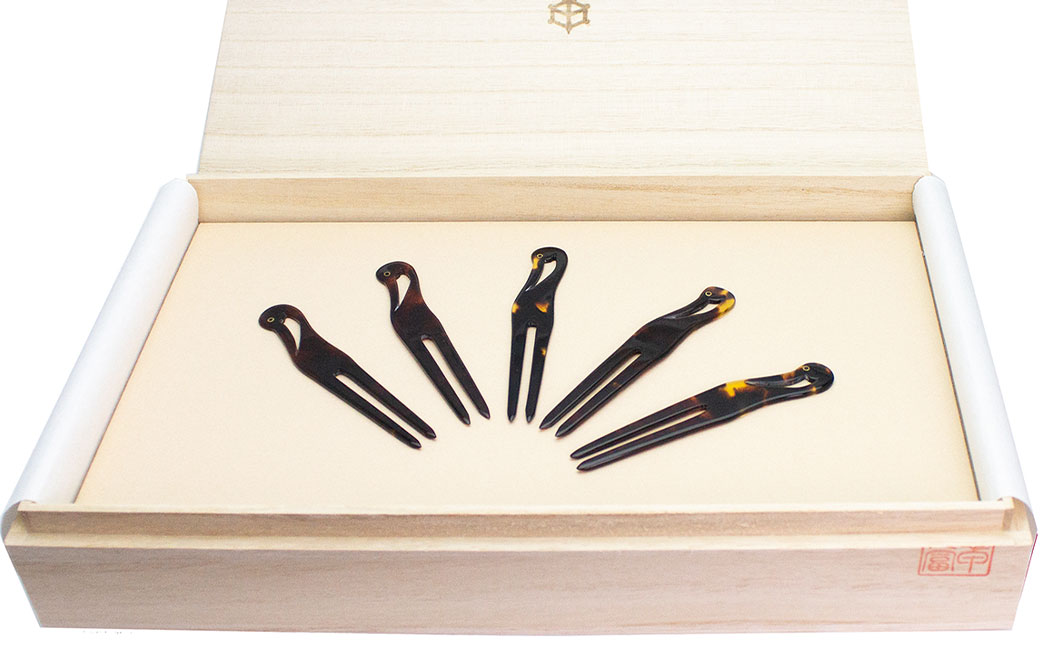 【限定5】本べっ甲 ツルフォーク 計5本 セット