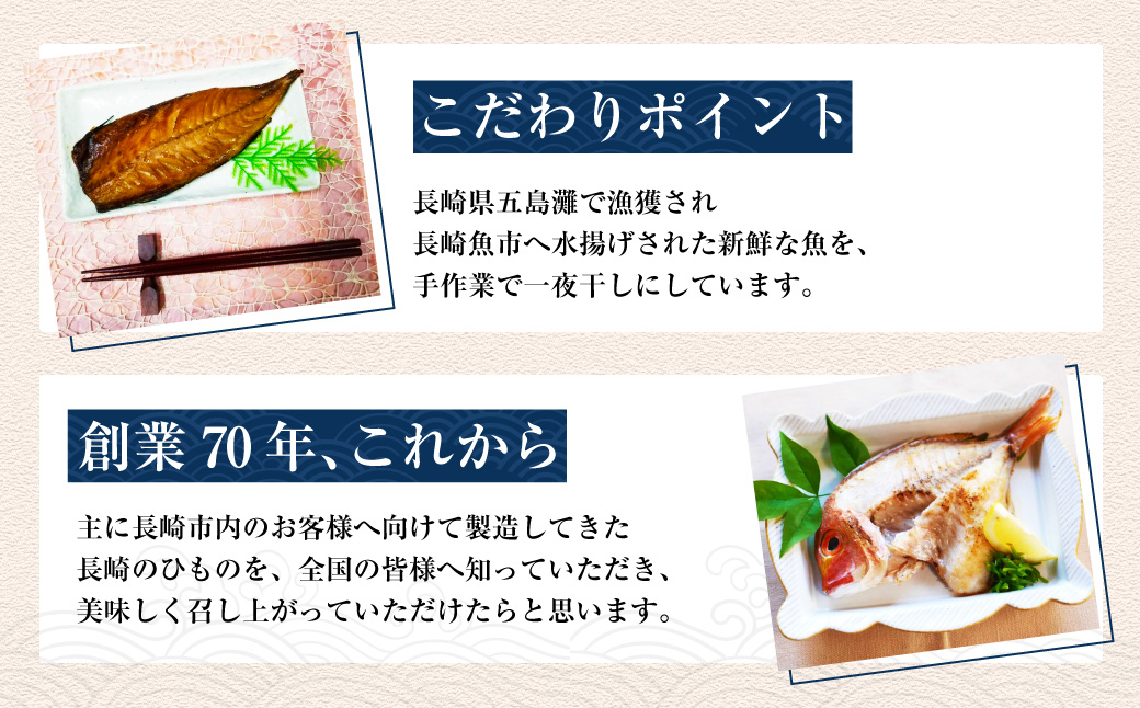 【全3回定期便】長崎五島灘一夜干し 合計15枚 干物 ひもの 海鮮 魚介
