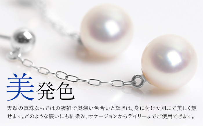 【7営業日以内に発送】あこや真珠 5.5-6.0mm 保証書付 ピアス K14WG ベビーパール ／ アコヤ真珠 あこや アコヤ アクセサリー ジュエリー ファッション 長崎県 長崎市