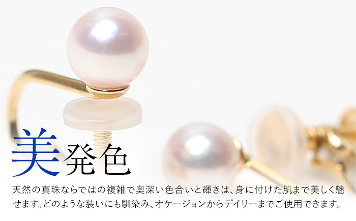 【7営業日以内に発送】あこや真珠 5.0-5.5mm 保証書付 イヤリング 18金 K18 ベビーパール ／ アコヤ真珠 真珠 アクセサリー ジュエリー 長崎県 長崎市