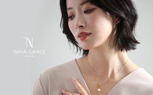 あこや真珠 ネックレス 8.0-8.5mm 14KGF K14 マンテル あずきチェーン